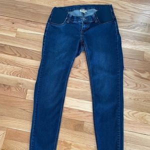 Indigo Blue XS dark wash side panel maternity skinny jeans
